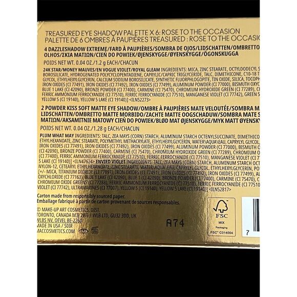 MAC Treasured Eyeshadow Palette x6 Rose To The Occasion Limited Edition - Picture 6 of 16